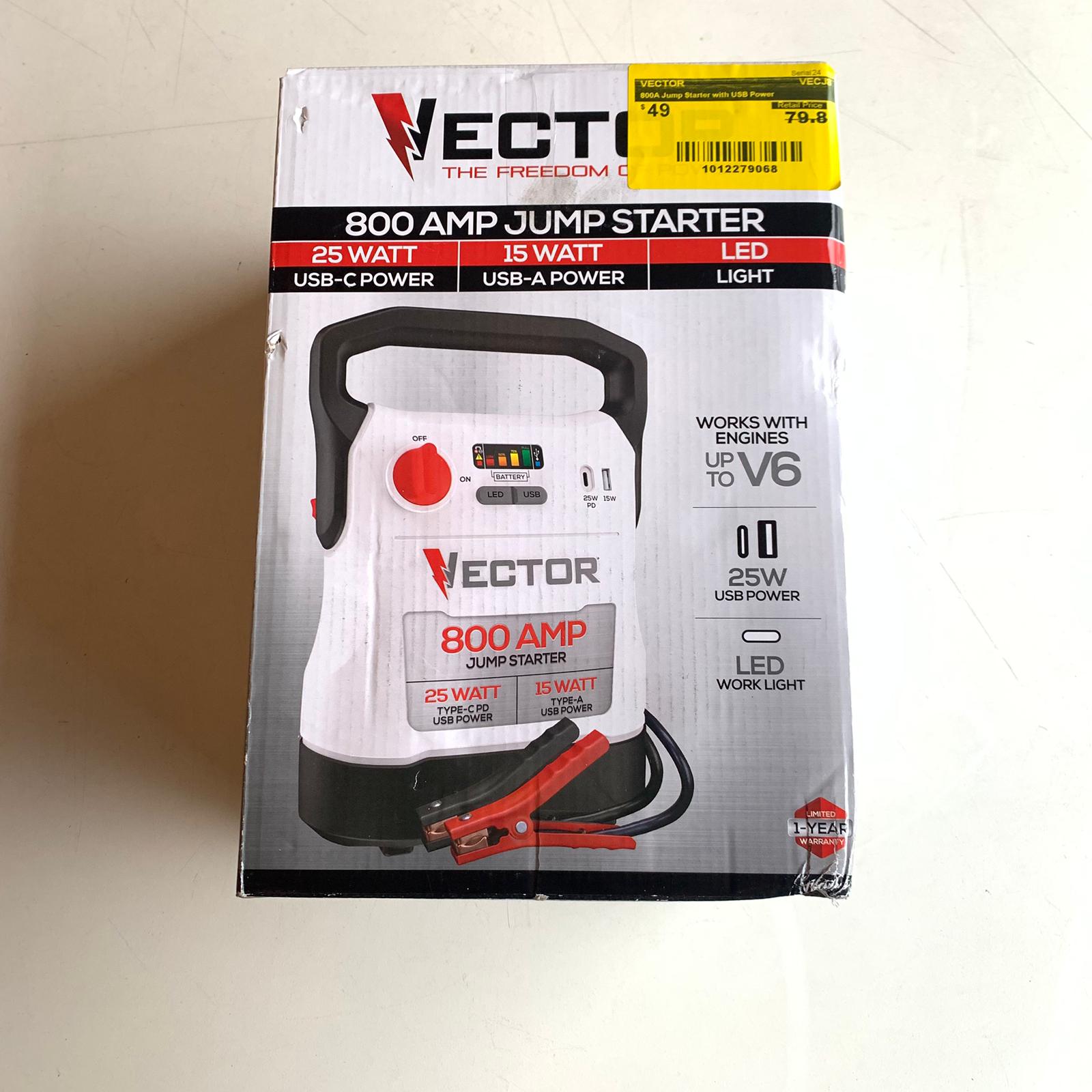 800A Jump Starter with USB Power (VECJ8) 800A Jump Starter with USB Power (VECJ8)